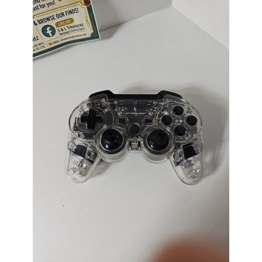 PDP Afterglow Wireless Controller for PlayStation 3 and PC Clear 064-015T TESTED